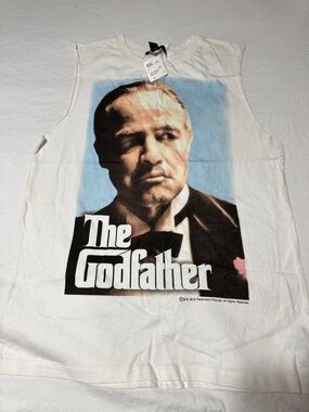 Forever 21 White The Godfather Graphic Tank Top